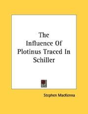 Tapa de The Influence Of Plotinus Traced In Schiller