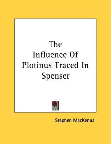 Tapa de The Influence Of Plotinus Traced In Spenser