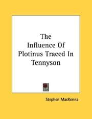 Tapa de The Influence Of Plotinus Traced In Tennyson