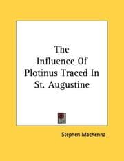Tapa de The Influence Of Plotinus Traced In St. Augustine