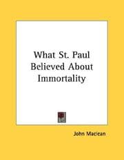 Tapa de What St. Paul Believed About Immortality