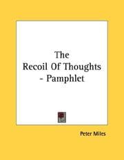 Tapa de The Recoil Of Thoughts - Pamphlet