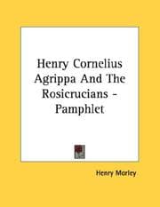Tapa de Henry Cornelius Agrippa And The Rosicrucians - Pamphlet