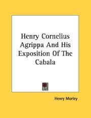 Tapa de Henry Cornelius Agrippa And His Exposition Of The Cabala