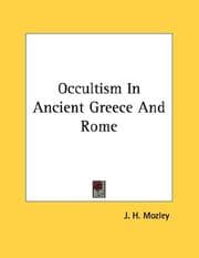 Tapa de Occultism In Ancient Greece And Rome