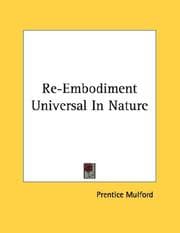 Tapa de Re-Embodiment Universal In Nature