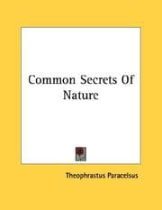 Tapa de Common Secrets Of Nature