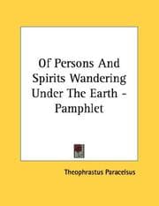 Tapa de Of Persons And Spirits Wandering Under The Earth - Pamphlet