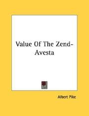 Tapa de Value Of The Zend-Avesta