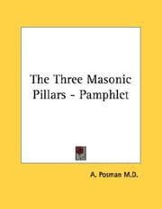 Tapa de The Three Masonic Pillars - Pamphlet