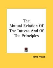 Tapa de The Mutual Relation Of The Tattvas And Of The Principles