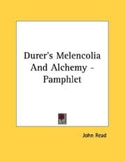Tapa de Durer's Melencolia And Alchemy - Pamphlet
