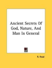 Tapa de Ancient Secrets Of God, Nature, And Man In General