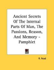Tapa de Ancient Secrets Of The Internal Parts Of Man, The Passions, Reason, And Memory - Pamphlet