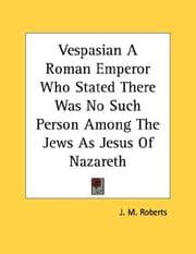 Tapa de Vespasian A Roman Emperor Who Stated There Was No Such Person Among The Jews As Jesus Of Nazareth