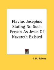 Tapa de Flavius Josephus Stating No Such Person As Jesus Of Nazareth Existed