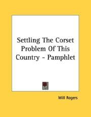 Tapa de Settling The Corset Problem Of This Country - Pamphlet