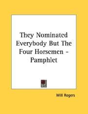 Tapa de They Nominated Everybody But The Four Horsemen - Pamphlet