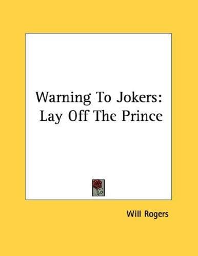 Tapa de Warning To Jokers