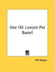 Tapa de One Oil Lawyer Per Barrel