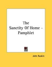 Tapa de The Sanctity Of Home - Pamphlet