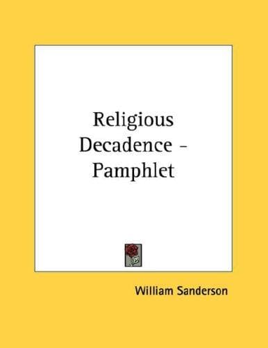 Tapa de Religious Decadence - Pamphlet