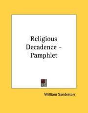 Tapa de Religious Decadence - Pamphlet