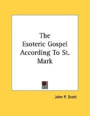 Tapa de The Esoteric Gospel According To St. Mark