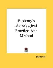 Tapa de Ptolemy's Astrological Practice And Method