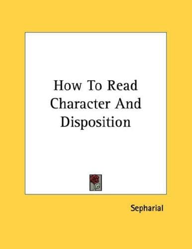 Tapa de How To Read Character And Disposition