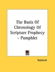 Tapa de The Basis Of Chronology Of Scripture Prophecy - Pamphlet