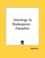 Tapa de Astrology In Shakespeare - Pamphlet