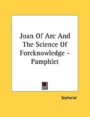 Tapa de Joan Of Arc And The Science Of Foreknowledge - Pamphlet