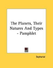 Tapa de The Planets, Their Natures And Types - Pamphlet