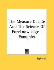 Tapa de The Measure Of Life And The Science Of Foreknowledge - Pamphlet