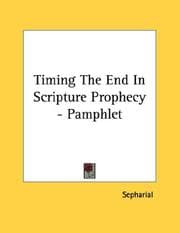 Tapa de Timing The End In Scripture Prophecy - Pamphlet