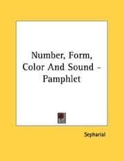 Tapa de Number, Form, Color And Sound - Pamphlet