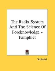 Tapa de The Radix System And The Science Of Foreknowledge - Pamphlet