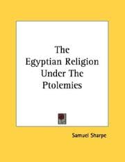 Tapa de The Egyptian Religion Under The Ptolemies