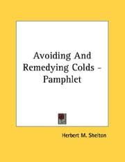 Tapa de Avoiding And Remedying Colds - Pamphlet