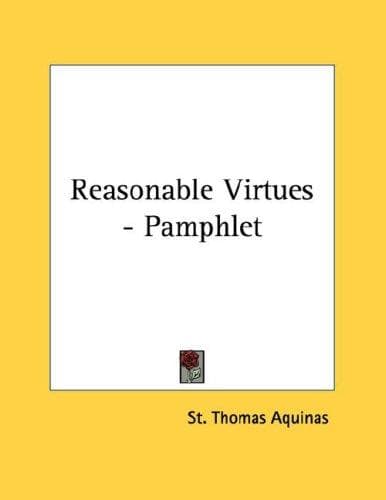 Tapa de Reasonable Virtues - Pamphlet