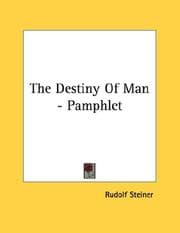 Tapa de The Destiny Of Man - Pamphlet