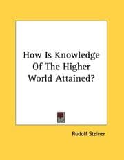 Tapa de How Is Knowledge Of The Higher World Attained?