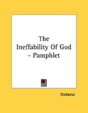 Tapa de The Ineffability Of God - Pamphlet