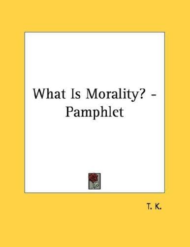 Tapa de What Is Morality? - Pamphlet
