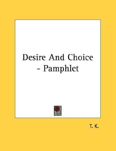 Tapa de Desire And Choice - Pamphlet