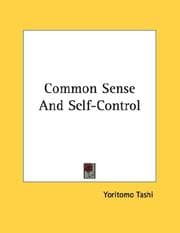 Tapa de Common Sense And Self-Control