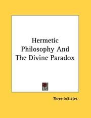 Tapa de Hermetic Philosophy And The Divine Paradox