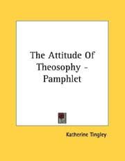 Tapa de The Attitude Of Theosophy - Pamphlet