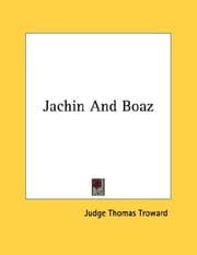 Tapa de Jachin And Boaz